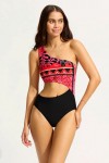 Atlantis One Shoulder Cut Out One Piece ParadiPink