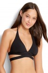 Active Swim Halter Bikini Top Black