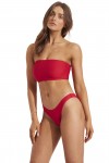 Essentials Tube Bandeau Bikini Set Seafolly Red  