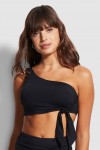 Active One Shoulder Bandeau Bikini Top     