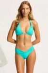 Multi Fit Longline Triangle Twist Bikini Set Aquatic Blue