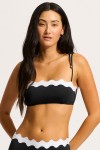 Gia Ric Rac Bustier Bandeau - Black White