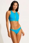Beach Bound Zip Front Tank Bikini Set Black Seafolly