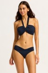 Seafolly "U" Tube Bandeau Twist Bikini Set Black