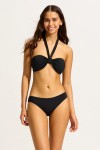 Sash Tie Front Bandeau Hipster Bikini Set 