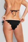 Petal Edge Brazilian Tie Side Bikini Pant Black
