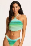 Spectrum High Neck Bikini Top - Jade Seafolly