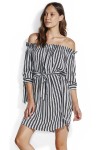 Midsummer Off Shoulder Stripe Dress