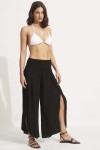 Sun Temple Shirred Waist Wrap Pant Black