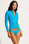 Beach Bound Long Sleeve Sunvest - Turquoise