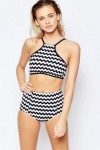 Mod.com Club High Neck & High Waisted Bikini Set