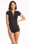 Essentials Short Sleeved Multifit Boyleg One Piece 