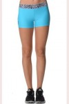 Aqua Blue Lycra Workout Shorts 